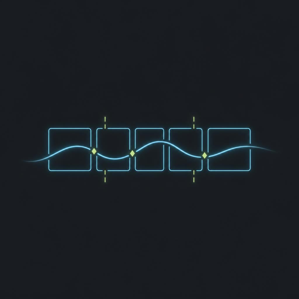 Neon sign with abstract design on a black background